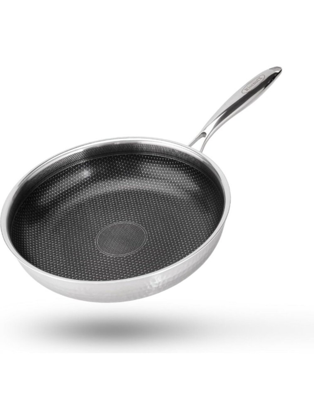 12" Hybrid Stainless Steel Non-Stick Skillet - Durable, Easy Clean Cookware